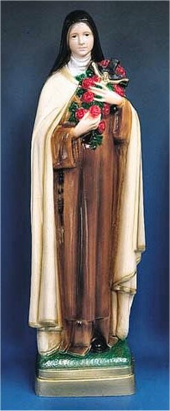 Saint Therese Colored Statue Modern Day Patron